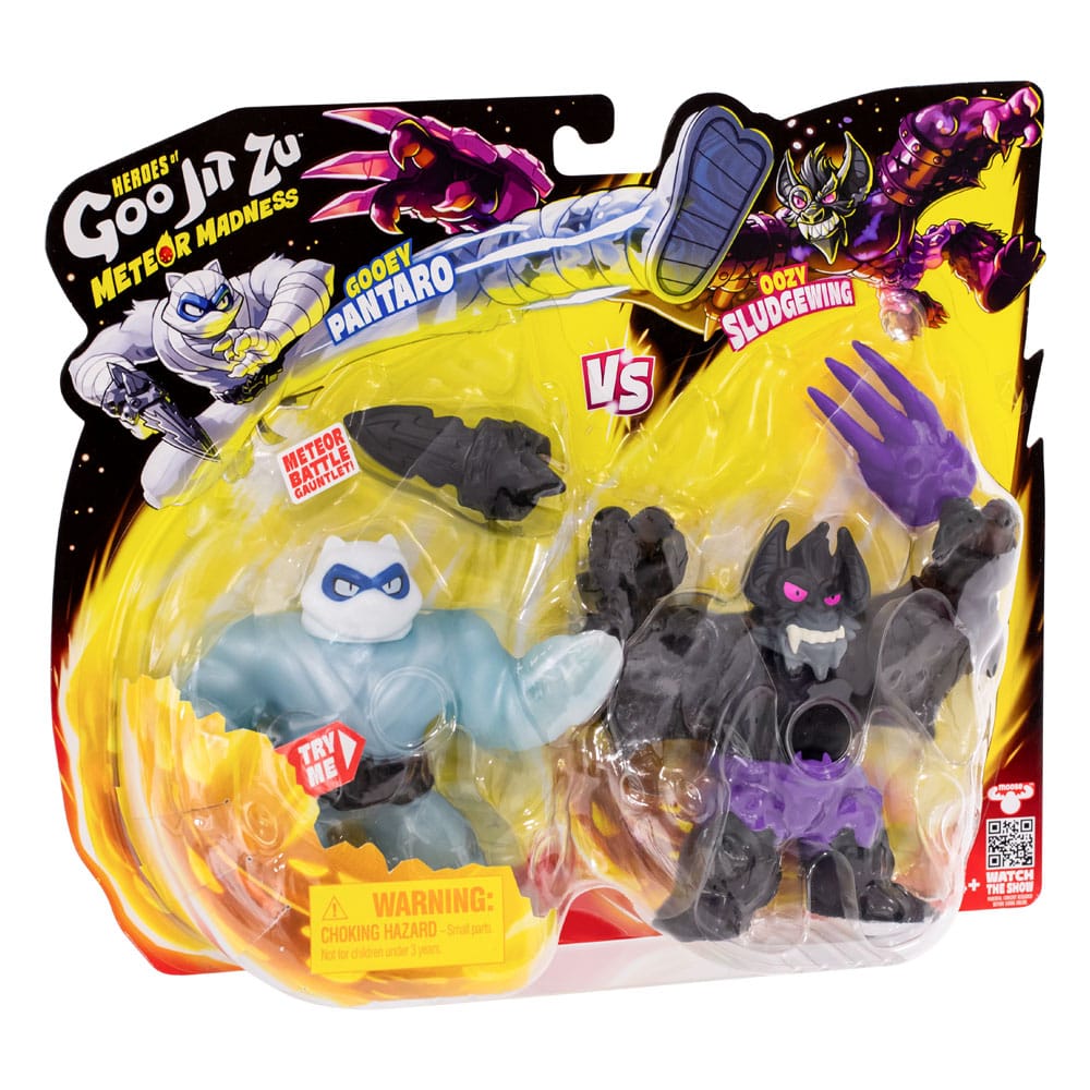 Heroes of Goo Jit Zu Meteor Madness Stretch Figures 2-Pack Pantaro vs. Sludgewing 12 cm