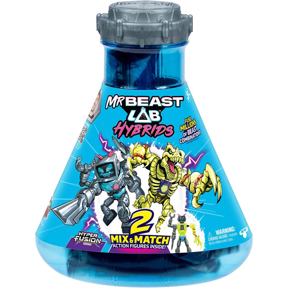 Mr. Beast Lab Hybrids Series 2 Mini Figuren 2er-Pack Lab-Bot vs Gid Skeleton 11 cm
