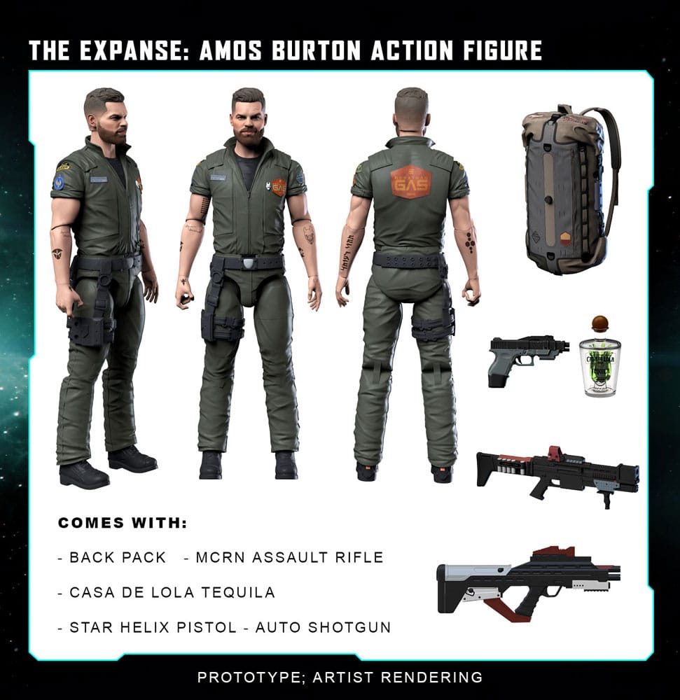 Action figure The Expanse di Amos Burton da 20 cm