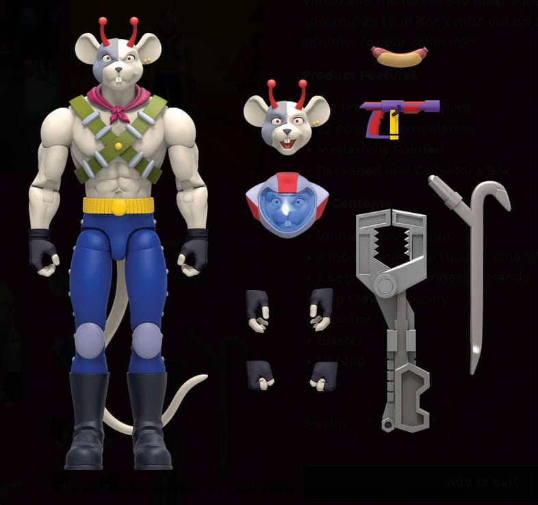Biker Mice From Mars Vinnie Action Figure 17cm