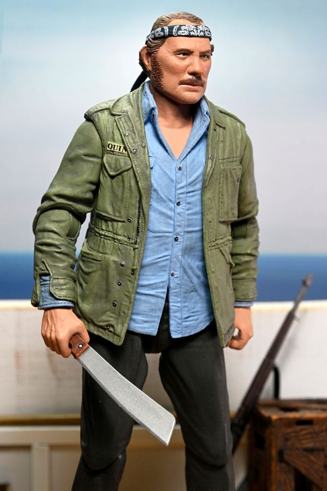 Jaws Action Figure Ultimate Sam Quint 50th Anniversary Figure 18 cm