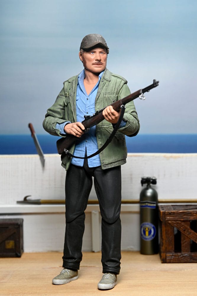 Jaws Action Figure Ultimate Sam Quint 50th Anniversary Figure 18 cm