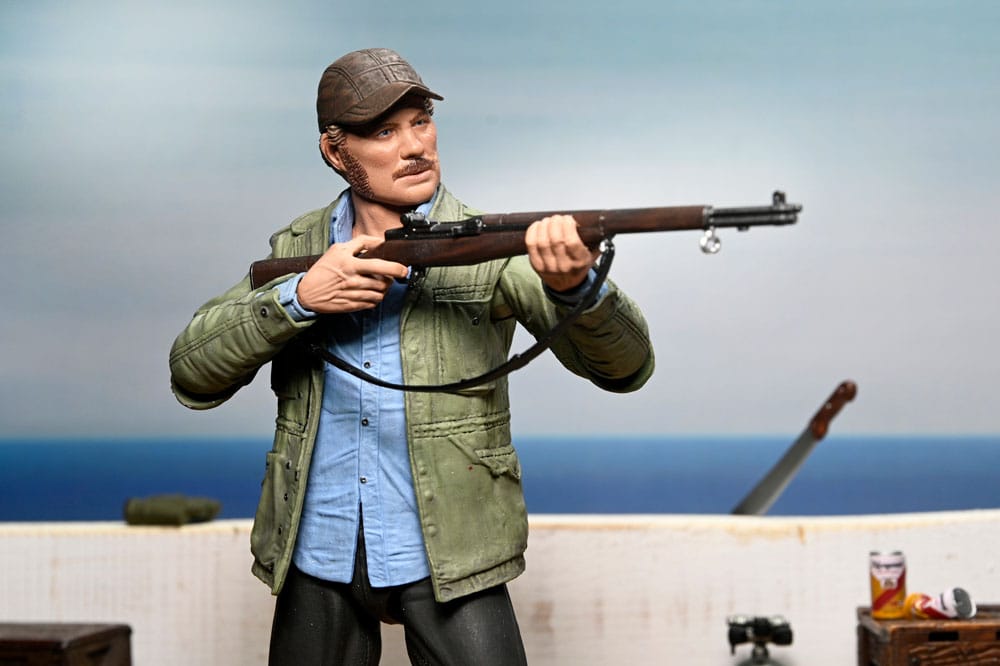 Jaws Action Figure Ultimate Sam Quint 50th Anniversary Figure 18 cm