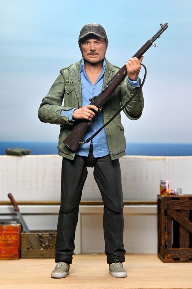 Jaws Action Figure Ultimate Sam Quint 50th Anniversary Figure 18 cm