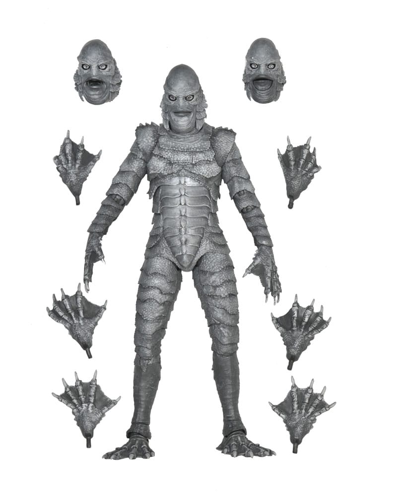Universal Monsters Action Figure Ultimate Creature from the Black Lagoon (B&W) 18 cm