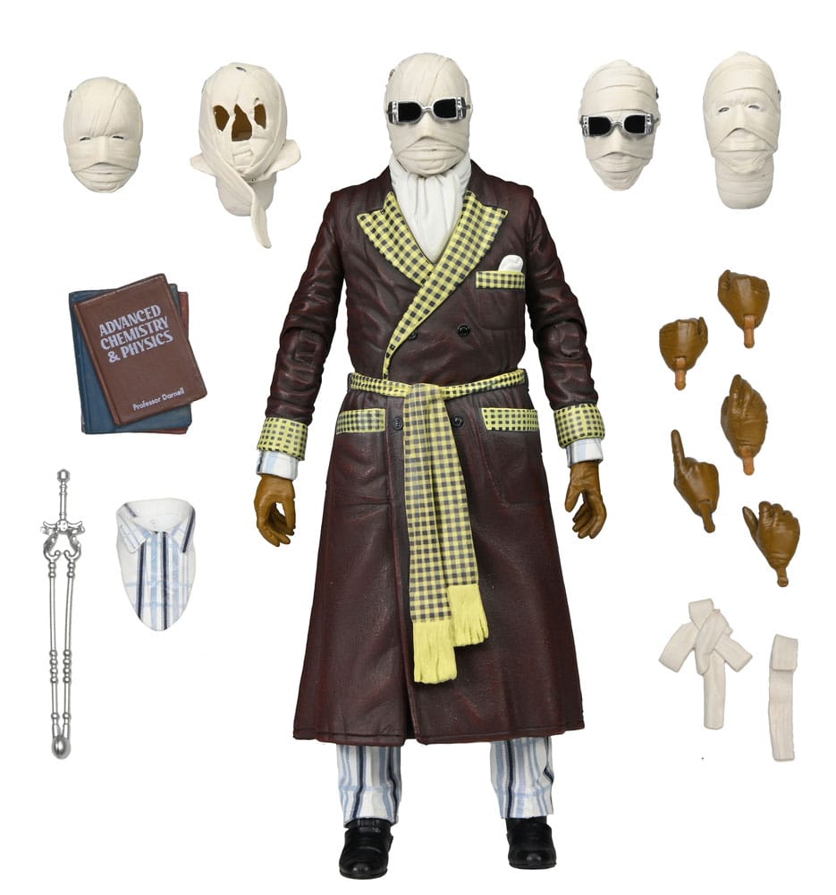 Universal Monsters Ultimate Invisible Man (Kemp House) Action Figure (Color) 18 cm