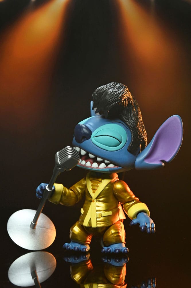 Lilo &amp; Stitch Action Figure Ultimate Gold Suit Elvis Stitch 18 cm