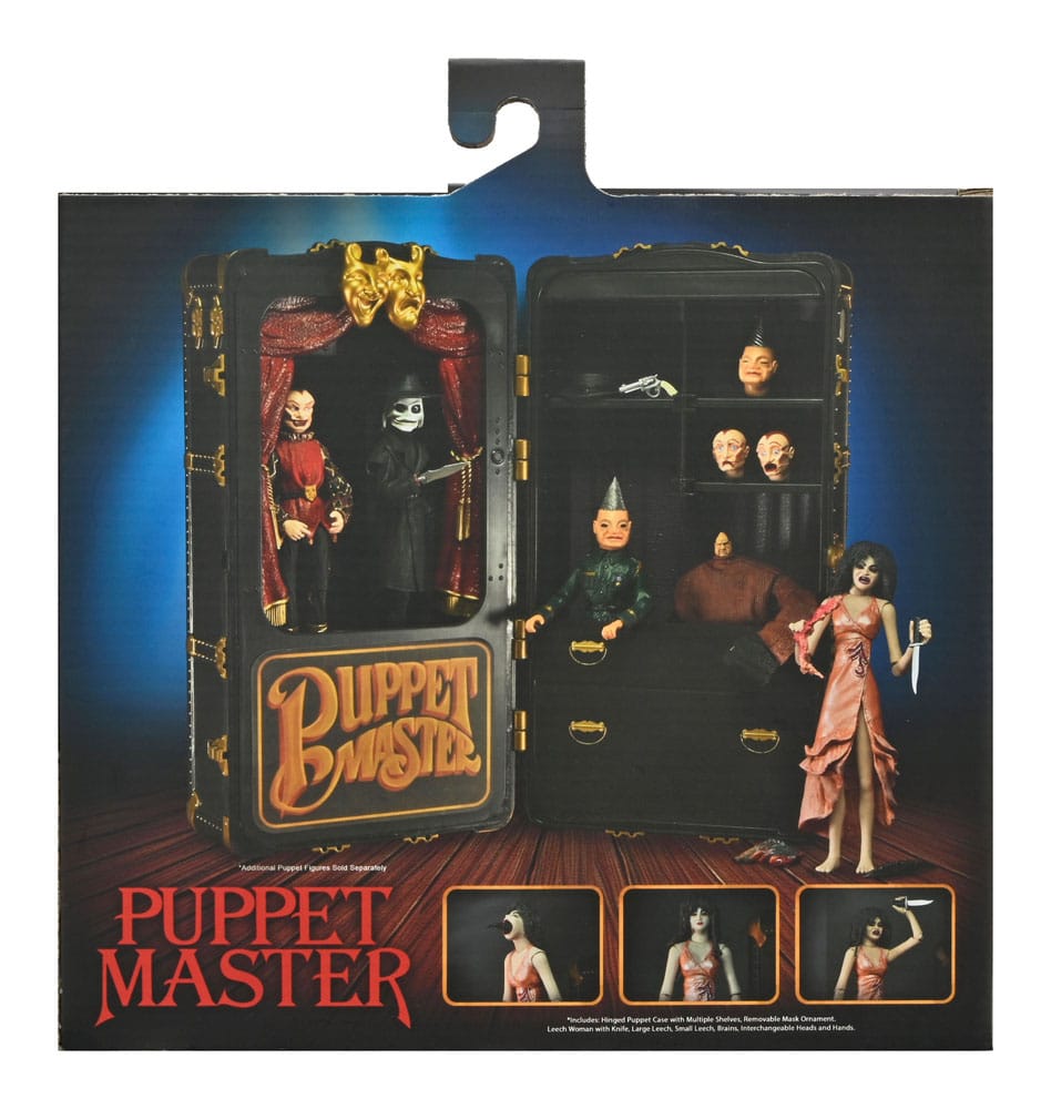 Puppet Master Action Figure 2 Pack Toulon's Puppet Case &amp; Leech Woman 11 cm