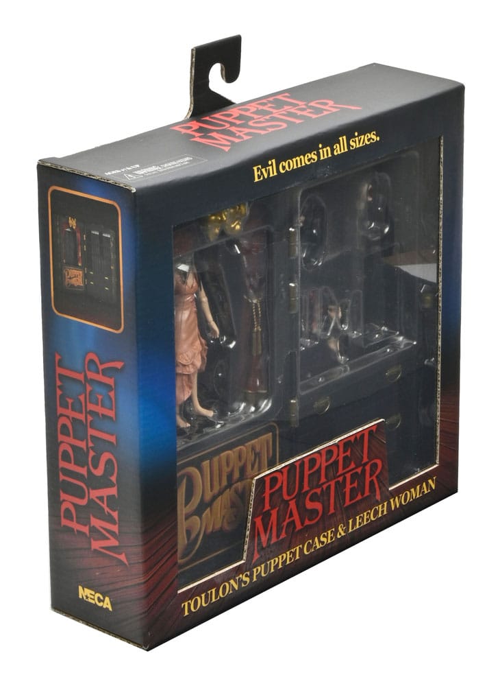 Puppet Master Action Figure 2 Pack Toulon's Puppet Case &amp; Leech Woman 11 cm