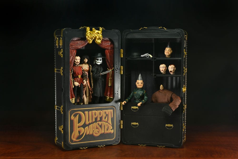 Puppet Master Action Figure 2 Pack Toulon's Puppet Case &amp; Leech Woman 11 cm