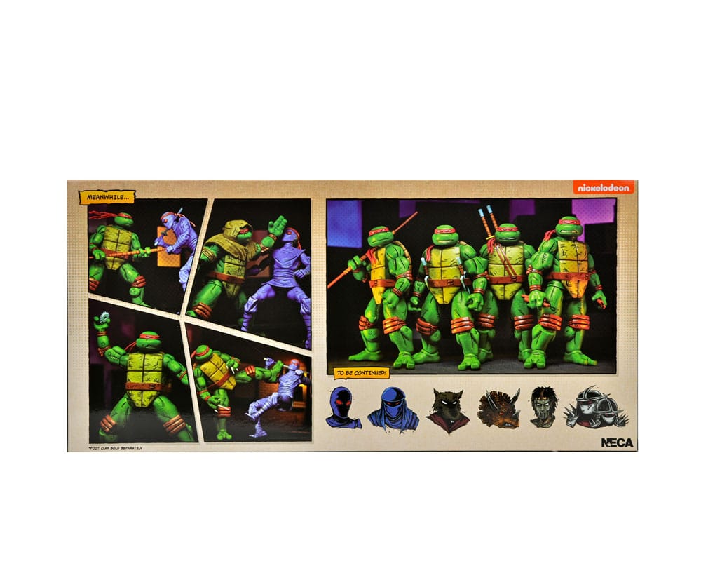 Teenage Mutant Ninja Turtles (Mirage Comics) 4-Pack Action Figures Leonardo, Raphael, Michelangelo, Donatello 18 cm
