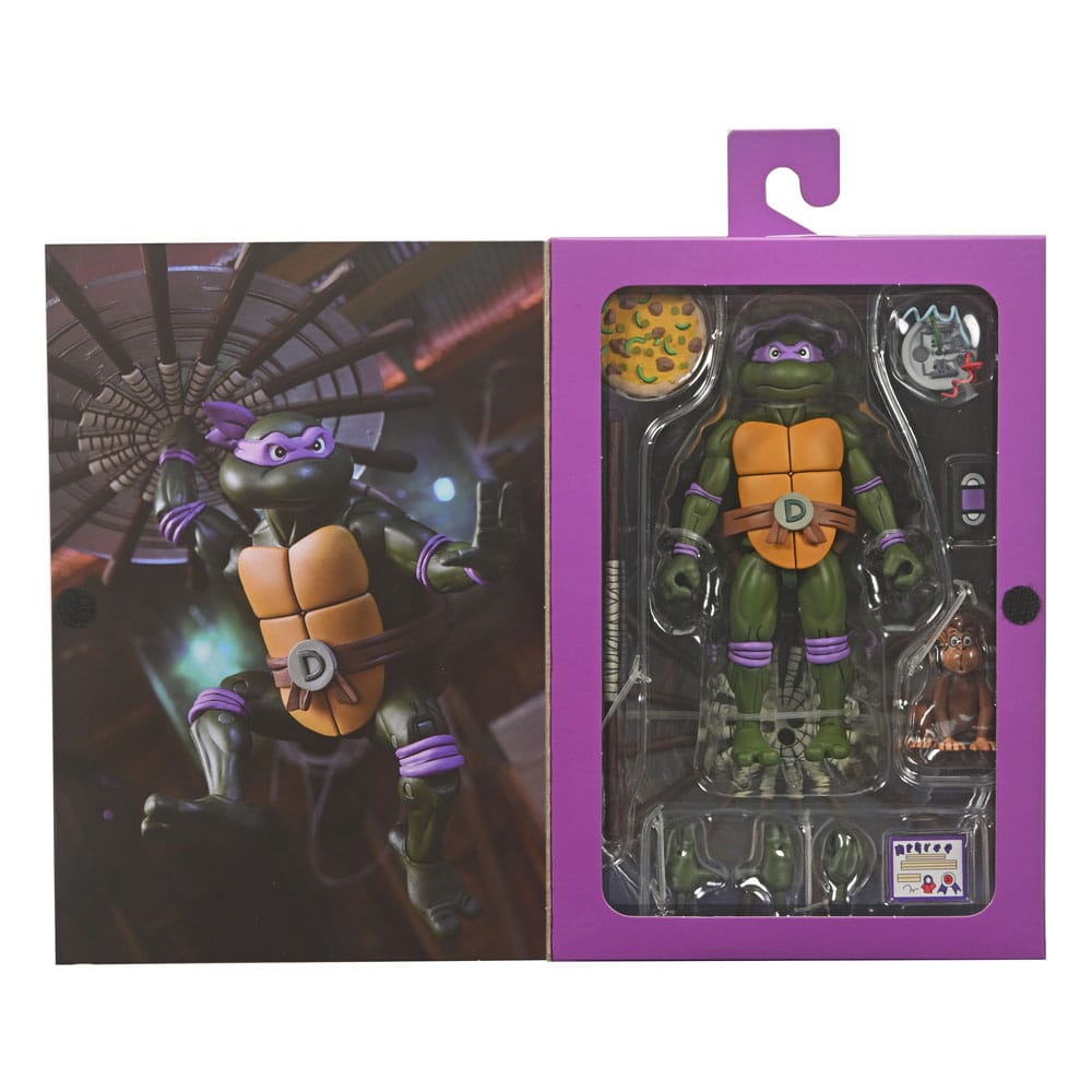 Teenage Mutant Ninja Turtles (1987 Cartoon) Action Figure Ultimate Donatello (VHS) 18 cm