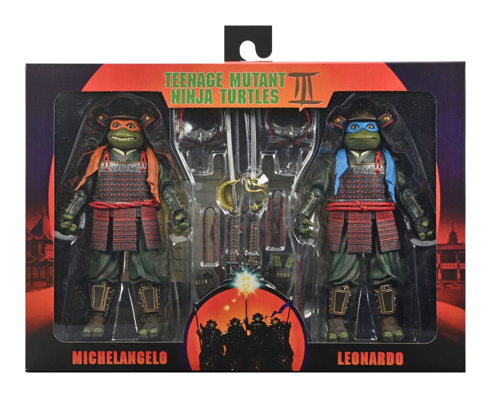 Teenage Mutant Ninja Turtles III Action Figure 2-Pack Leonardo &amp; Michelangelo 18 cm