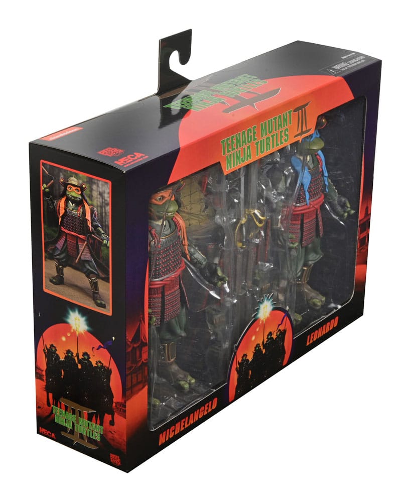 Teenage Mutant Ninja Turtles III Action Figure 2-Pack Leonardo &amp; Michelangelo 18 cm