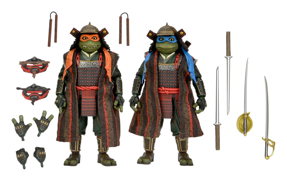 Teenage Mutant Ninja Turtles III Action Figure 2-Pack Leonardo &amp; Michelangelo 18 cm