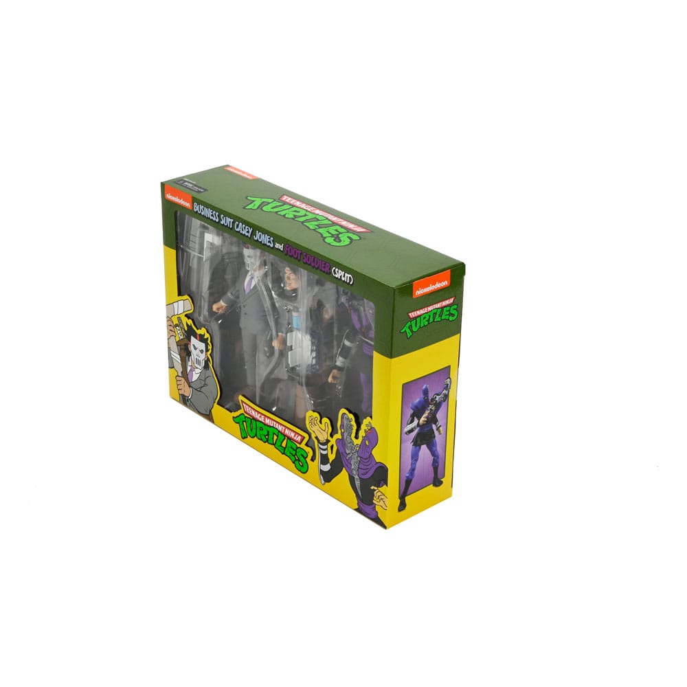 Teenage Mutant Ninja Turtles (Cartone animato) Action Figure 2 Pack Casey Jones in abito da lavoro e Split Foot Soldier 18 cm