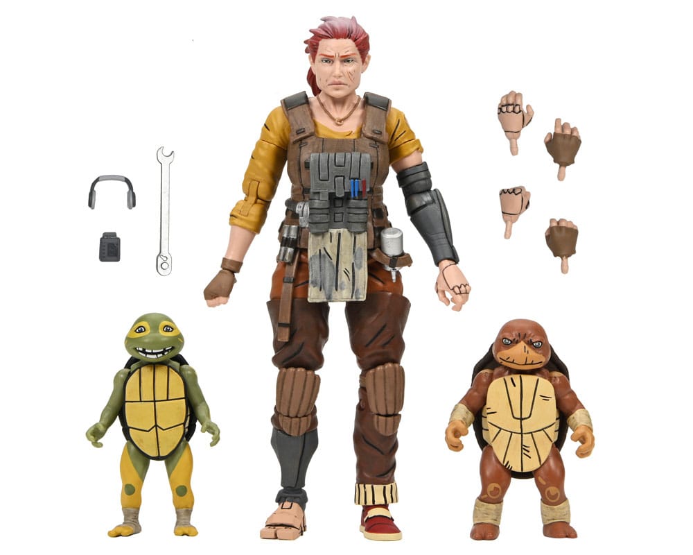 Teenage Mutant Ninja Turtles (The Last Ronin The Lost Years) Action Figure Grammy Abril with Baby Yi &amp; Moja 18 cm