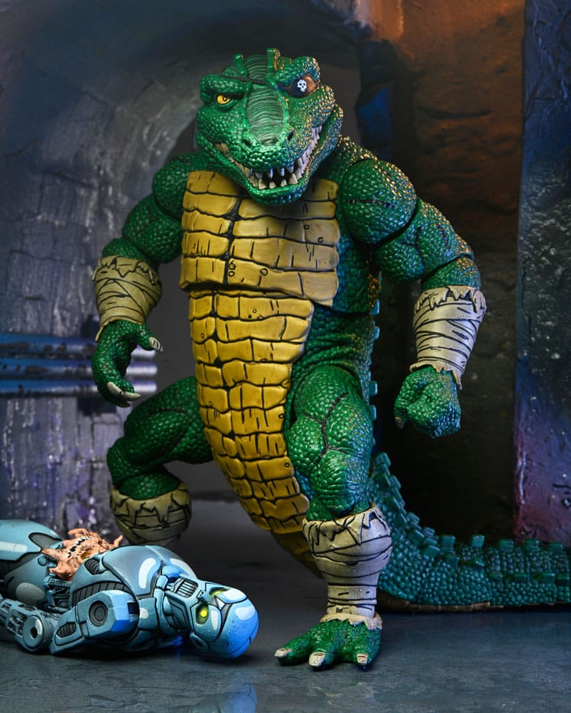 Action figure di Leatherhead delle Tartarughe Ninja (Mirage Comics) 21 cm