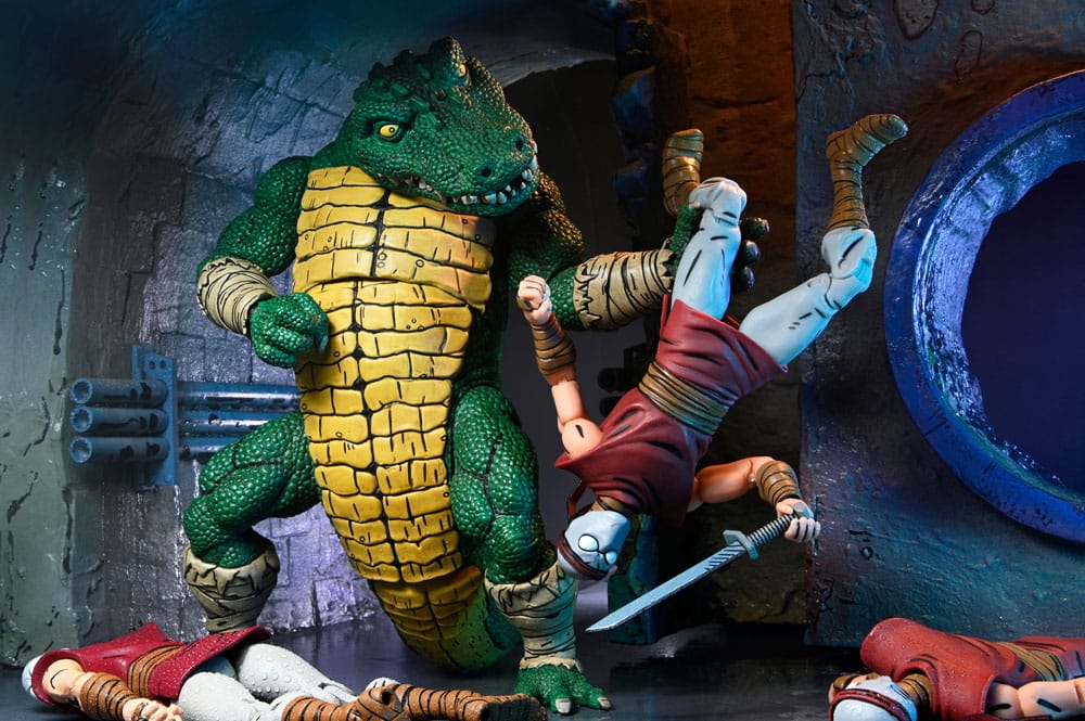 Action figure di Leatherhead delle Tartarughe Ninja (Mirage Comics) 21 cm