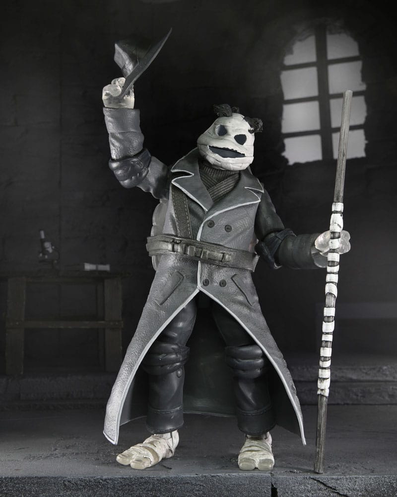 Action figure Universal Monsters x Teenage Mutant Ninja Turtles, confezione da 4, Tartarughe nere e bianche, 18 cm