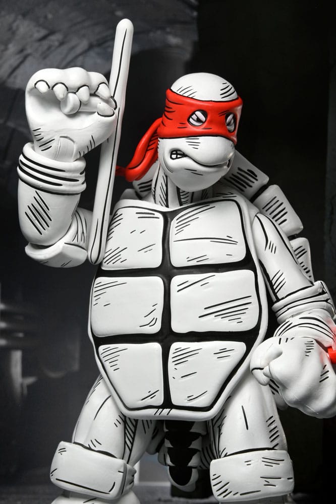 Teenage Mutant Ninja Turtles (Mirage Comics) Action Figures 2-Pack Black and White First Turtles 18 cm