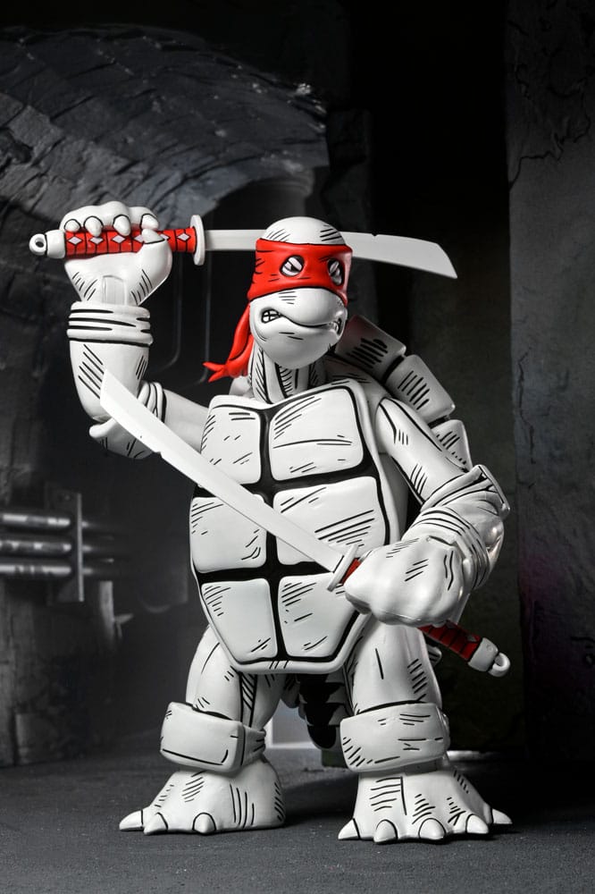 Teenage Mutant Ninja Turtles (Mirage Comics) Action Figures 2-Pack Black and White First Turtles 18 cm