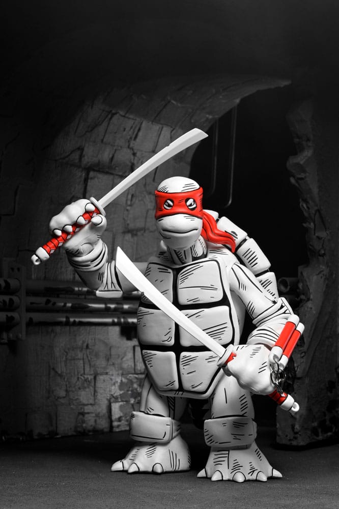 Teenage Mutant Ninja Turtles (Mirage Comics) Action Figures 2-Pack Black and White First Turtles 18 cm