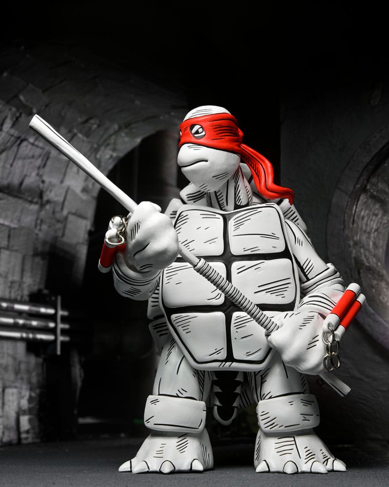 Teenage Mutant Ninja Turtles (Mirage Comics) Action Figures 2-Pack Black and White First Turtles 18 cm