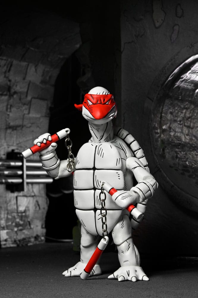 Teenage Mutant Ninja Turtles (Mirage Comics) Action Figures 2-Pack Black and White First Turtles 18 cm