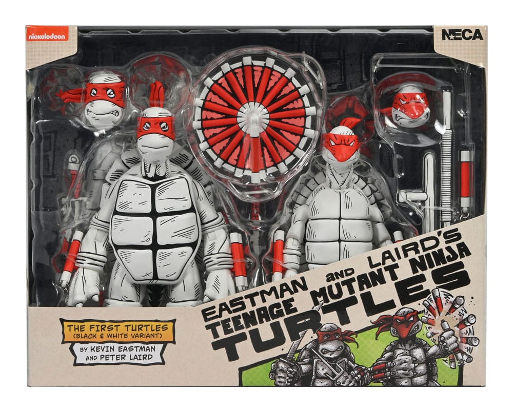 Teenage Mutant Ninja Turtles (Mirage Comics) Action Figures 2-Pack Black and White First Turtles 18 cm
