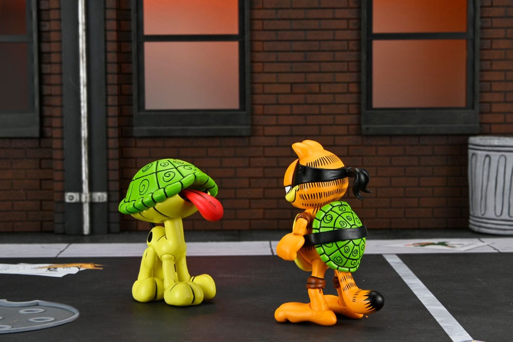 Teenage Mutant Ninja Turtles (Archie Comics) x Garfield Action Figure 2-Pack Ultimate Garfello & Odie 10 cm