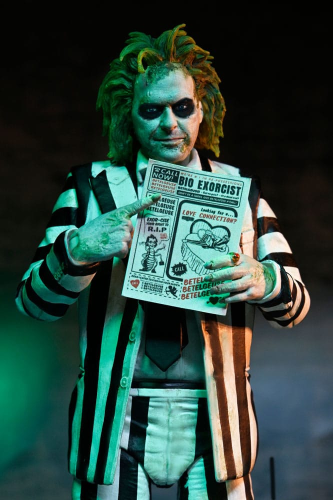 Beetlejuice Beetlejuice Action Figure 7 Scale Ultimate Striped Suit Beetlejuice 18 cm