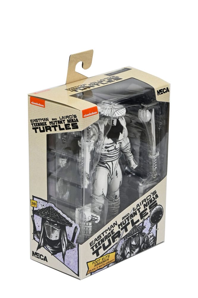 Teenage Mutant Ninja Turtles Action Figure Foot Assassin Black and White 18 cm