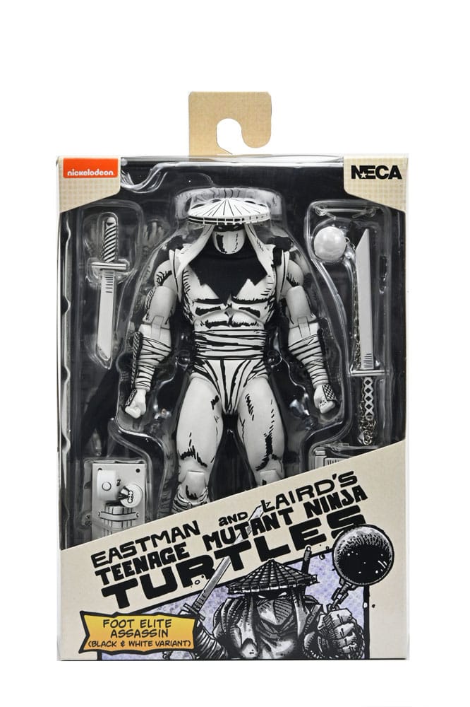 Teenage Mutant Ninja Turtles Action Figure Foot Assassin Black and White 18 cm