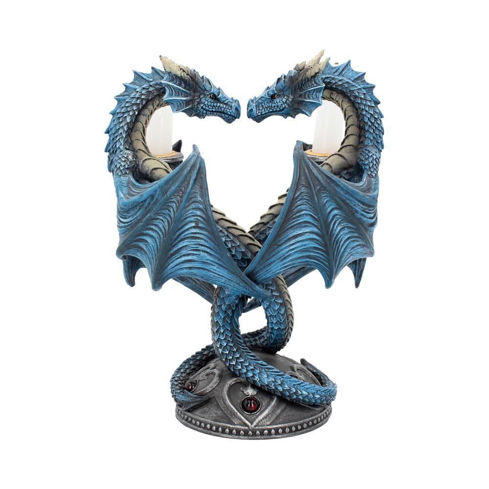 Portacandele Anne Stokes a forma di cuore di drago 23 cm
