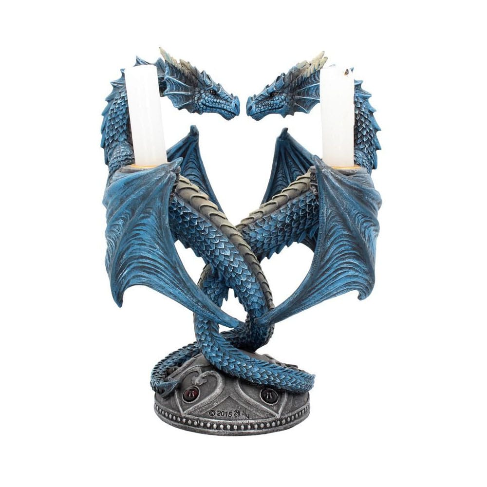 Portacandele Anne Stokes a forma di cuore di drago 23 cm