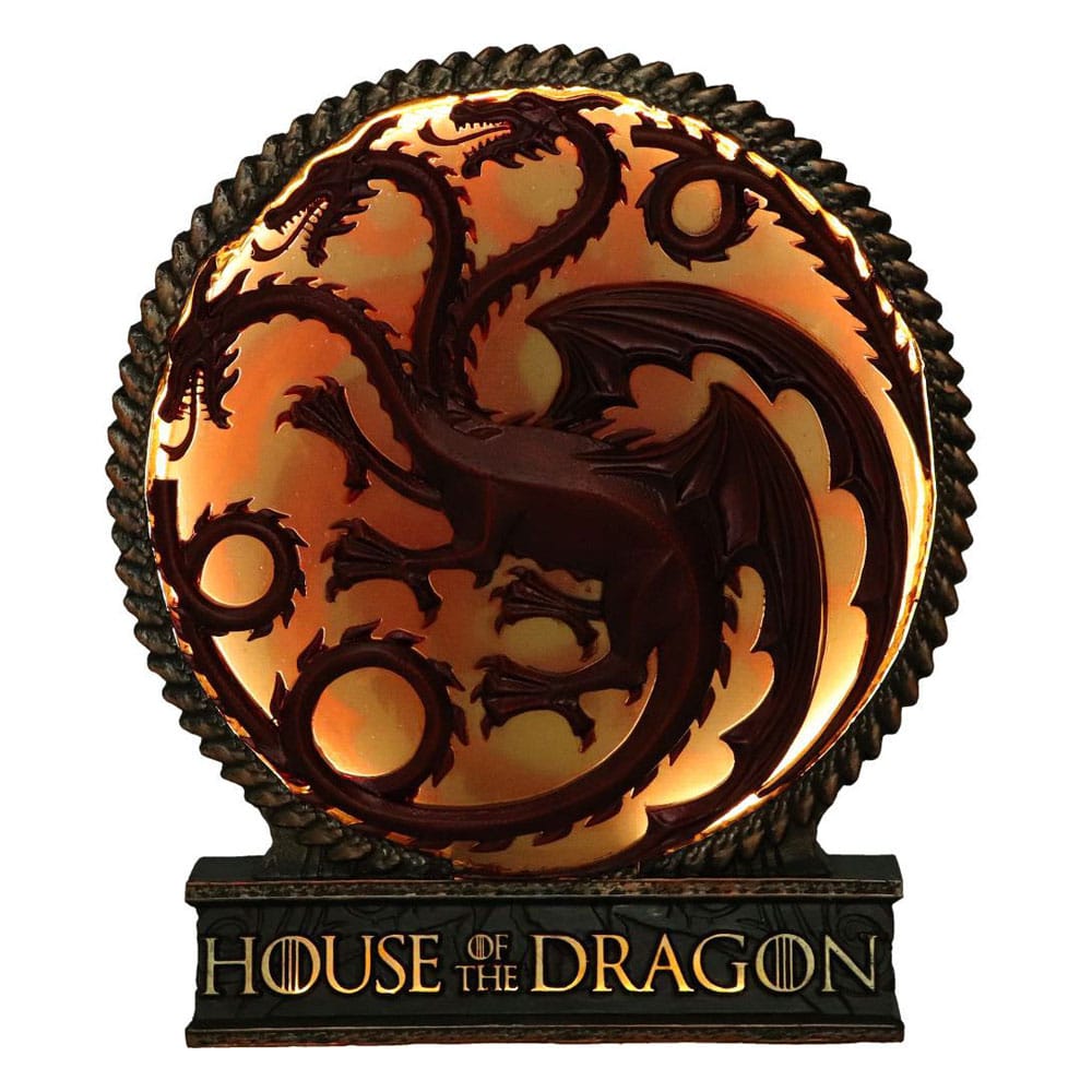 Logo luminoso a LED della Casa del Drago da 20 cm