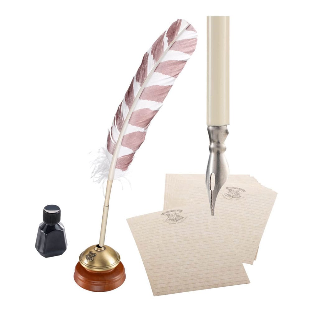 Replica di penna per scrivere di Hogwarts di Harry Potter con carta intestata di Hogwarts da 31 cm