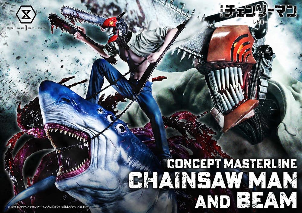 Chainsaw Man Concept Masterline Series Statue 1/6 Chainsaw Man & Beam 73 cm