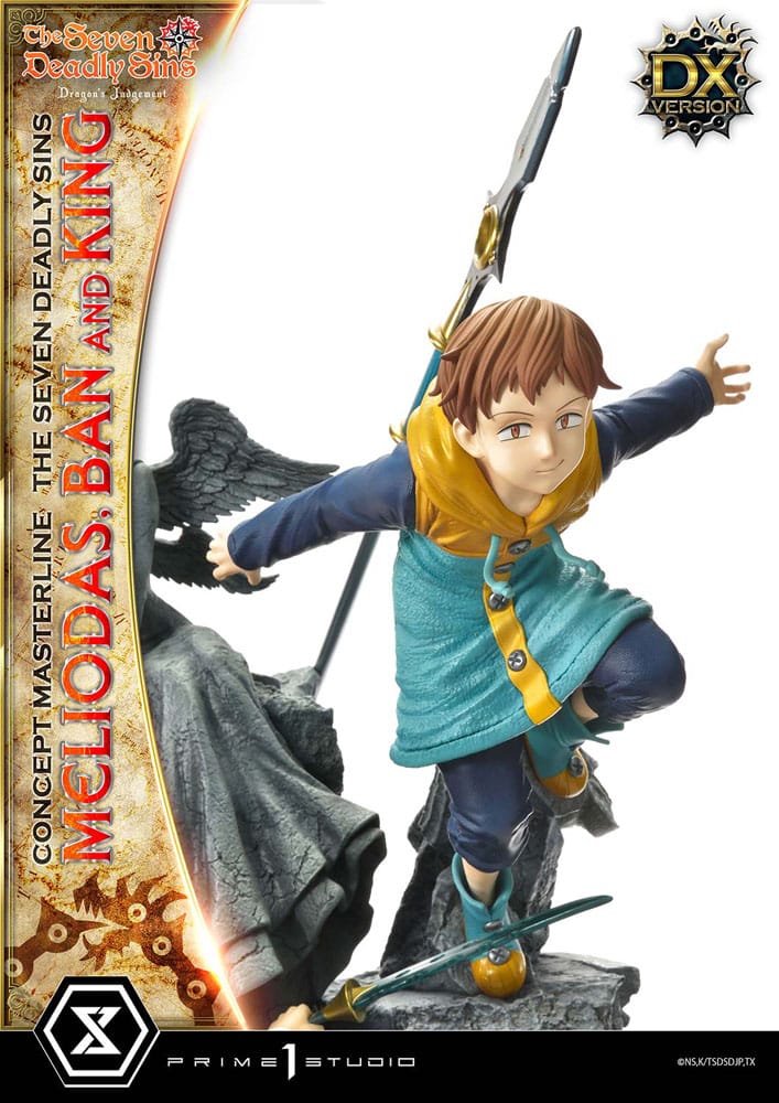 Statua della serie Masterline Concept dei sette peccati capitali Meliodas, Ban e King Deluxe Bonus Version 55 cm