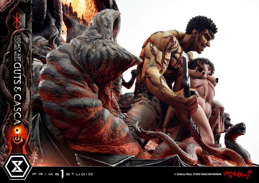 Berserk Ultimate Legacy Art Kentaro Miura Statue 1/4 Guts & Casca Bonus Version 72 cm