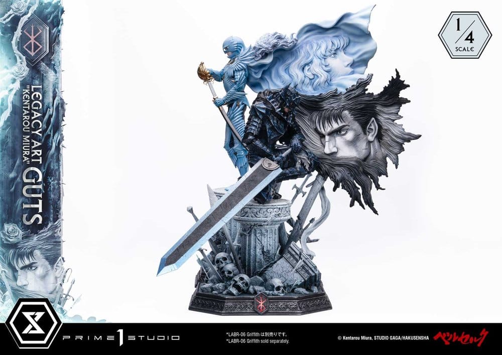 Berserk Legacy Art "Kentarou Miura" Statue 1/4 Guts 74 cm