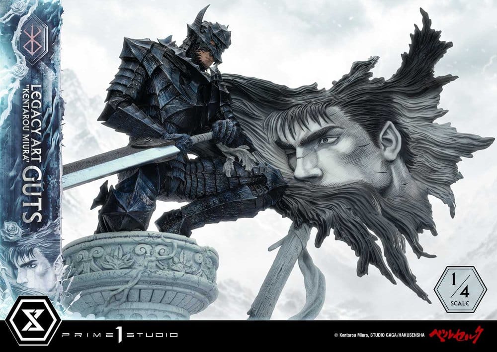 Berserk Legacy Art "Kentarou Miura" Statue 1/4 Guts 74 cm