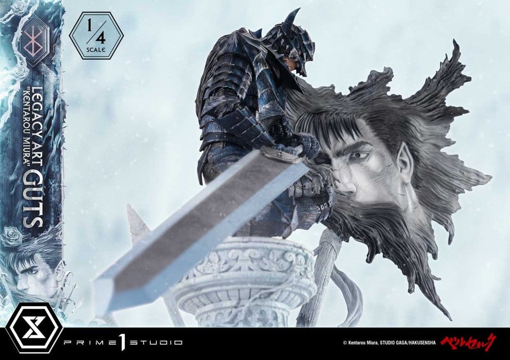 Berserk Legacy Art "Kentarou Miura" Statue 1/4 Guts 74 cm