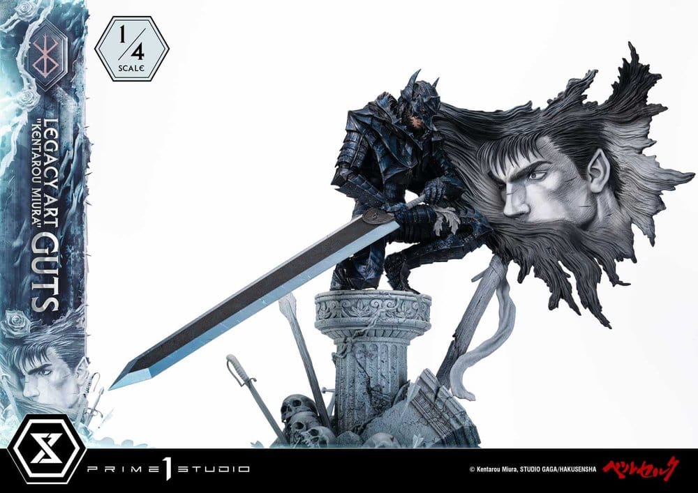Berserk Legacy Art "Kentarou Miura" Statue 1/4 Guts 74 cm