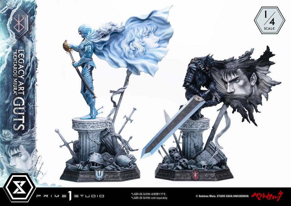 Berserk Legacy Art "Kentarou Miura" Statue 1/4 Guts 74 cm