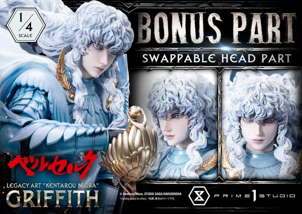 Berserk Legacy Art "Kentarou Miura" Statue 1/4 Griffith Bonus Version 93 cm
