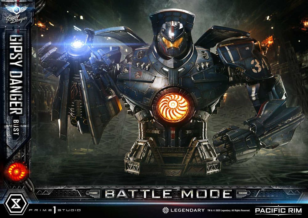 Pacific Rim Life Size Bust 1/1 Gipsy Danger Battle Mode 75 cm