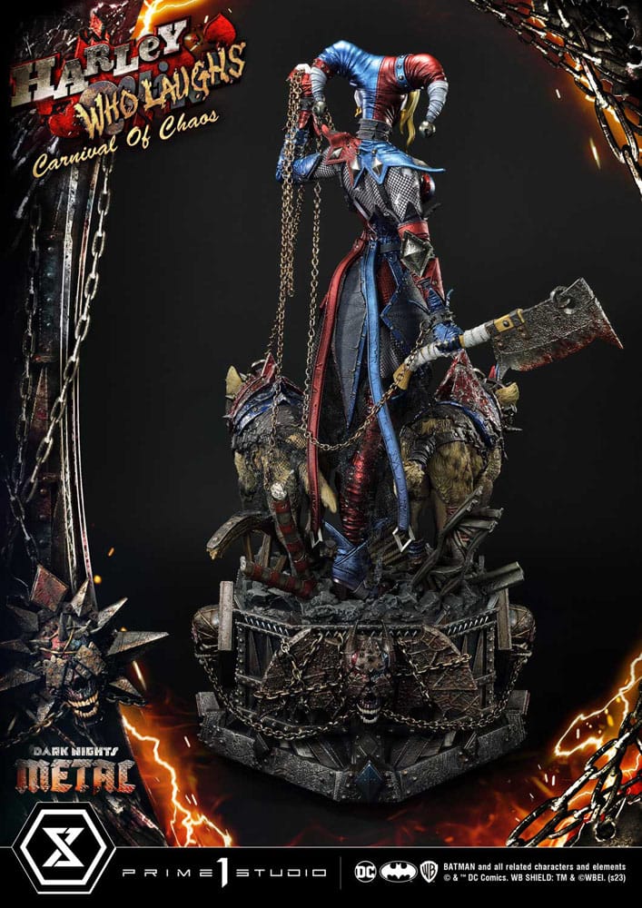 Dark Nights: Metal Museum Masterline Series Statue 1/3 Harley Quinn Who Laughs Concept Design by Caelos D`anda Deluxe Bonus Version 78 cm