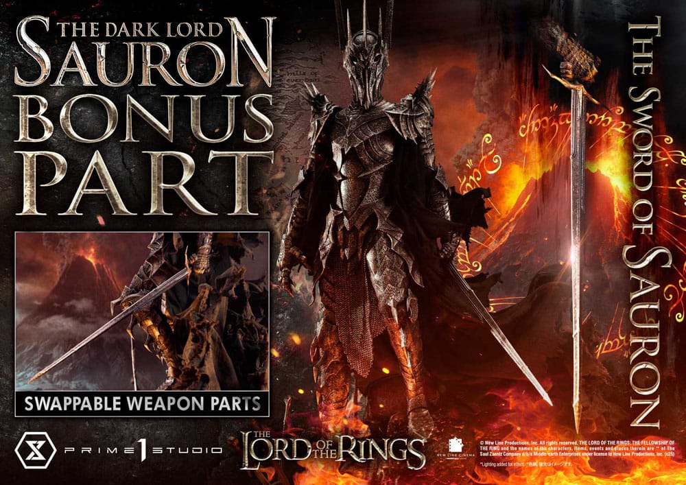 Statue of the Lord of the Rings Museum Masterline Series 1/3 The Dark Lord Sauron Bonus Version 117 cm